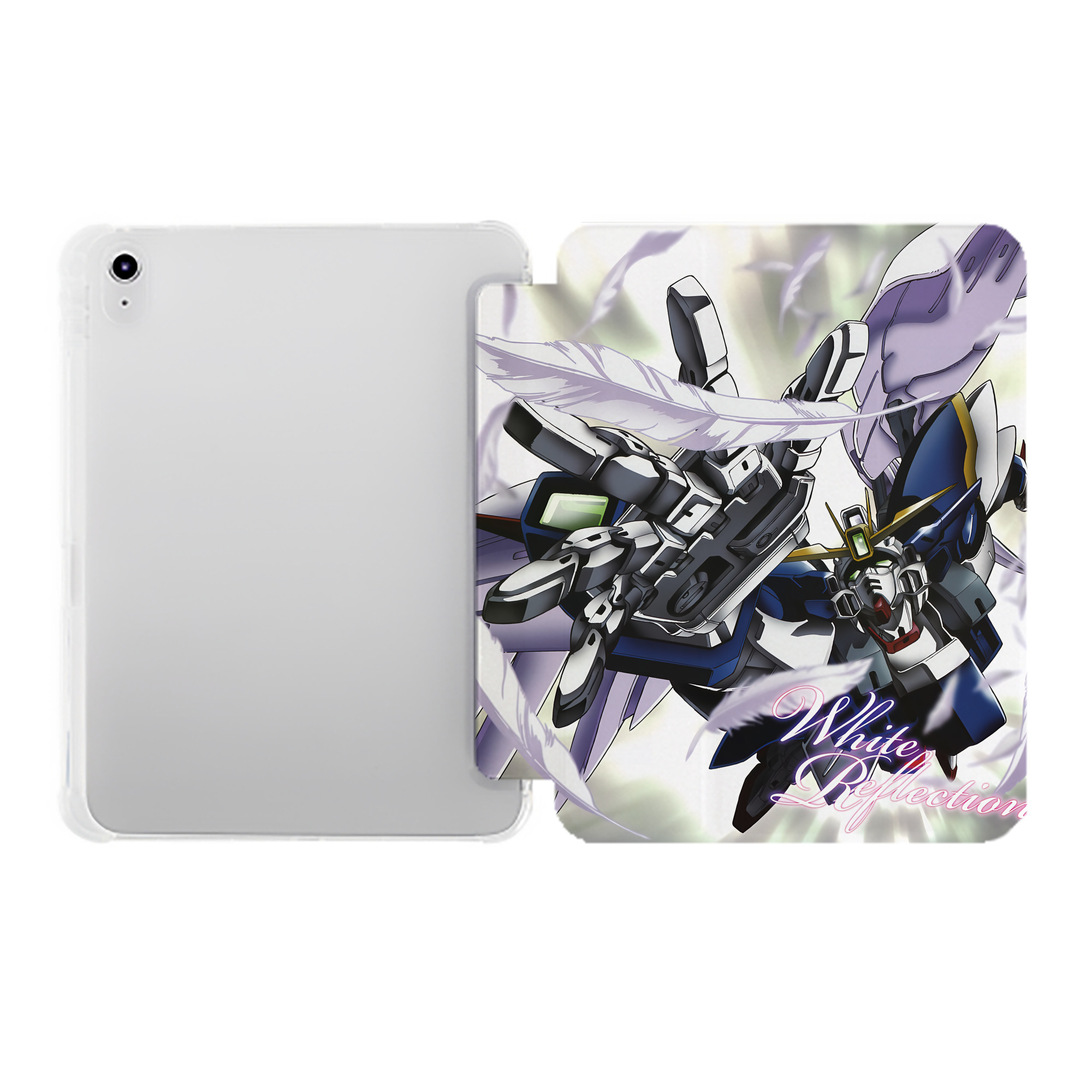 （画像用） 機動戦士ガンダム Mobile Suit Gundam IPad ケース ペン収納付き 三つ折りスタンド PUレザー×シリコン 対応機種9.5/10.5/10.9インチ